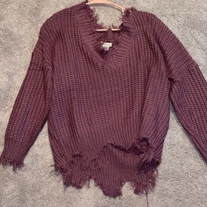 Purple Knit Sweater